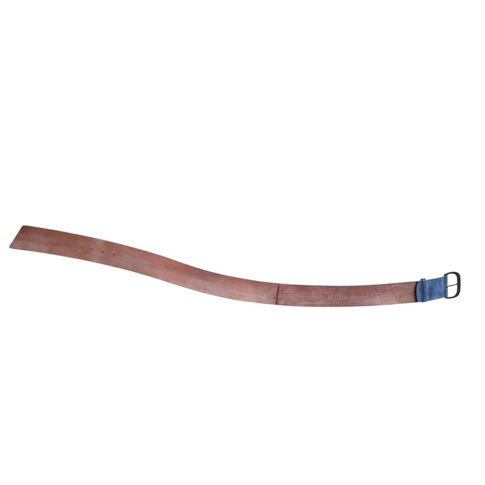 Carlisle blue suede finished leather hip belt curved with a gunmetal buckle |M - Picture 9 of 16